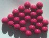 25 12mm Round Opaque Fuchsia Vintage Acrylics